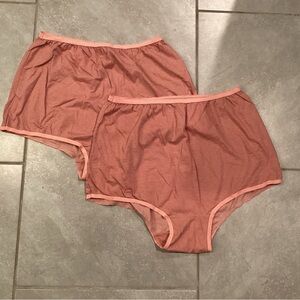 NWOT Cozee Corner Pink Cotton Briefs